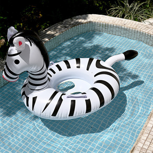 Flotador Inflable de Zebra para Niños, Juguete para Piscina, Ayuda de Flotación Acuática para Niños de 0 a 5 Años, Diseño de Animal de Dibujos Animados - Product Image 1