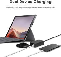 Chargeur pour ordinateur portable Surface Pro 44W 15V 2.58A pour Microsoft Surface Pro 6 Pro 5 1796 1800 Ordinateur portable Surface Book Adaptateur de chargeur 44W