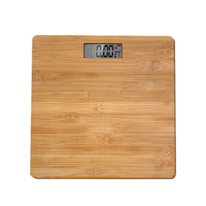 Báscula Digital de Baño de Bambú de Grado Médico de Alta Calidad, 180 kg, Pantalla LCD, Indicador de Temperatura, Precisión de 0.1 g, Garantía de 3 Años, OEM/ODM - Product Image 1