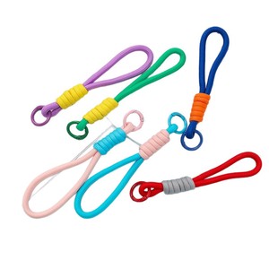 Cordon porte-clés court tressé en polyester avec mousqueton, corde anti-perte durable, plusieurs couleurs, pour clés et bijoux DIY - Product Image 5