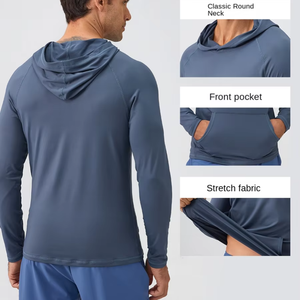 YACHEN <span class=keywords><strong>Felpa</strong></span> con Cappuccio da <span class=keywords><strong>Uomo</strong></span> Personalizzata di Alta Qualità, Traspirante e ad Asciugatura Rapida, Manica Lunga, <span class=keywords><strong>Slim</strong></span>-<span class=keywords><strong>Fit</strong></span>, 100% Cotone 360g - Product Image 2