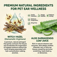 Solution de séchage rapide pour oreilles d'animaux 50ml – Absorbeur d'humidité à action rapide pour chiens et chats – Soin apaisant des oreilles – Contrôle des odeurs – Hamamélis – Marque privée