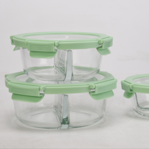 Contenitori in Vetro Rettangolari e Rotondi <span class=keywords><strong>per</strong></span> Alimenti con Scomparti, 330ml 540ml 863ml - Product Image 1