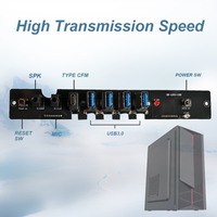 Cables de Panel frontal de carcasa de ordenador, LED de alimentación + HDD + interruptor de alimentación + reinicio + SPK + Micrófono + USB 3,0*4 + TPYE-C, suministro directo de fábrica