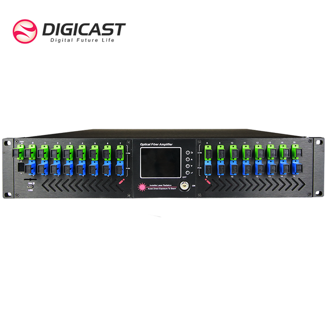 EDFA Catv Optical Fiber Amplifier Edfa 16 Port Ftth Gpon 1550nm Wdm 20 dbm 23 dbm