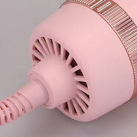 Brosse sèche-cheveux à air chaud or rose 3 en 1, brosse ionique pour lisser, boucler et sécher les cheveux