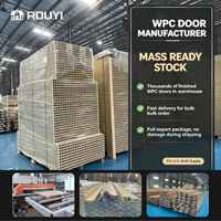 Puerta de WPC a Prueba de Termitas e Impermeable para Proyectos de Construcción, Tamaño Personalizado, Directo de Fábrica, OEM, ODM, Venta al Por Mayor