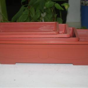 Macetas Grandes al por Mayor, Macetas Rectangulares Largas para Cultivo de Vegetales en Balcones, Macetas de Plástico Rojas - Product Image 4