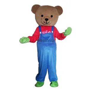 Hengyuan Teddy Bear Mascot Costume Customized Plush Animal Walking Cartoon Character Mascot For Adult Animal Costume Brown