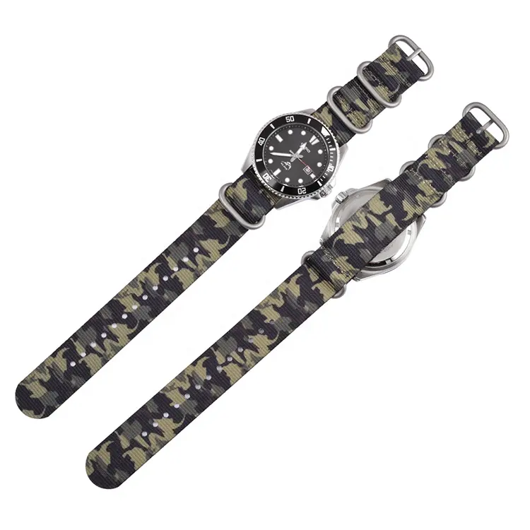 One Piece Military Army Camouflage Watch Belt Nylon Watch Band 20mm 22mm