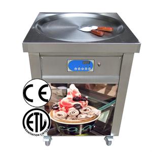 เครื่องทำไอศกรีมม้วนแบบกระทะเดี่ยว ETL CE / เครื่องทำไอศกรีมทอด / เครื่องทำไอศกรีมทอด - Product Image 1