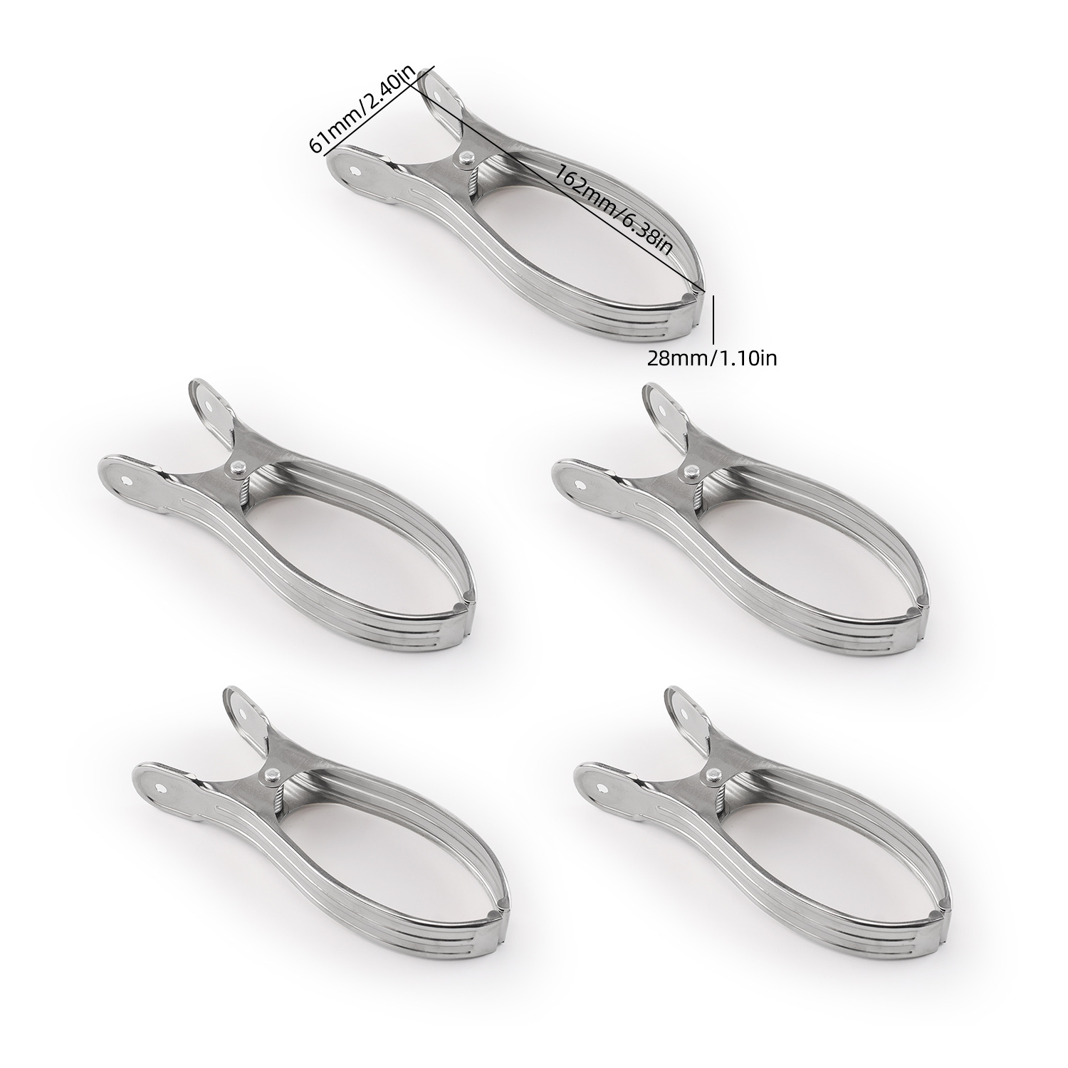 White-5 large clips (for holding large molds)