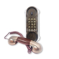 Téléphone mural rétro Trimline avec sonnerie forte, indicateur LED et design mural pour un gain de place et une installation facile