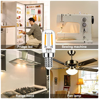 Ampoule LED à filament miniature de bonne qualité, LED 1W 110V E12 T22, couvercle en verre, lumières LED, FMT-E12