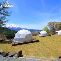 Meilleur prix personnalisé extérieur luxe préfabriqué dôme hôtel glamping igloo dôme géodésique maison tente
