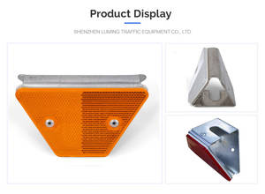 Accesorios de sistema de barrera de tráfico de carretera Reflector delineador trapezoidal de aluminio para uso en exteriores para barandillas - Product Image 2