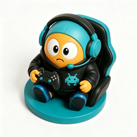 Figurines PVC non articulées de 8,5 cm, mignonnes, sur le thème des joueurs, en forme d'œuf, boîte mystère, jouets personnalisés, amusants, de créateur, objets d'art de collection, thème cinéma et télévision, cadeau