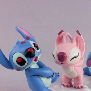 Figuras de Pareja de <span class=keywords><strong>Lilo</strong></span> y Stitch, Stitch de San Valentín, Lindos Personajes Coleccionables, Decoraciones de Escritorio - Product Image 2
