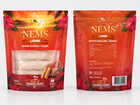Sachet d'emballage personnalisé 450g pour chips, rouleaux de printemps et pizzas, en PE, avec fermeture éclair, impression héliogravure et fenêtre transparente