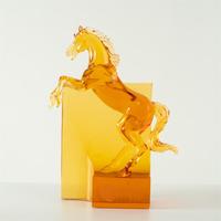Trophée en cristal Jadevertu Liuli Horse Award avec logo personnalisé, finition polie, design durable