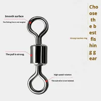 Mousqueton à huit émerillons en acier inoxydable à grande vitesse de style américain pour la pêche au leurre et les émerillons Accessoires Fournitures