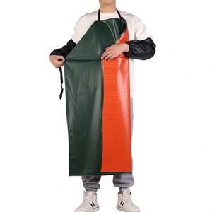 PVC Waterproof Industrial <b>Apron</b> Oil-Proof Acid-Alkali Resistant <b>Kitchen</b> Chef Bib Thickened Food Processing Work <b>Apron</b> - Product Image 2