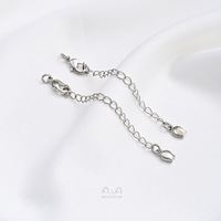 Rantai ekor pemeliharaan warna, emas putih diperpanjang, Gelang buatan sendiri, kalung, Diy perhiasan buatan tangan Acces