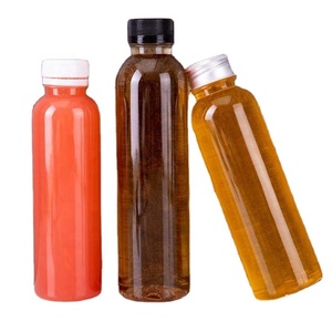 Wholesale 8oz 12oz 16oz Food Grade PET Square Beverage <b>Plastic</b> Juice Bottle With Black <b>Cap</b> - Product Image 6
