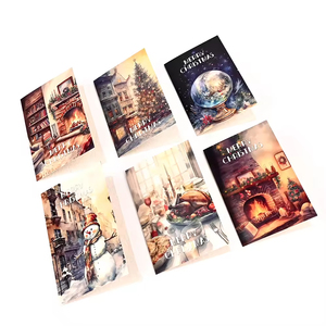 Tùy chỉnh thiết kế đầy màu sắc có thể ghi giáng sinh thiệp chúc mừng Thẻ quà tặng Cảm ơn bạn thẻ thiết lập với phong bì và dán - Product Image 2