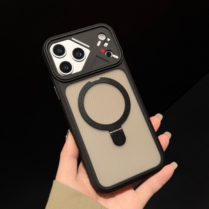 เคสโทรศัพท์แม่เหล็กแบบด้านโปร่งแสงสำหรับ iPhone 17 12 13 Pro Max 14 15 16 Plus พร้อมขาตั้งวงแหวนโลหะ ป้องกันรอบด้าน ขายส่ง - Product Image 1