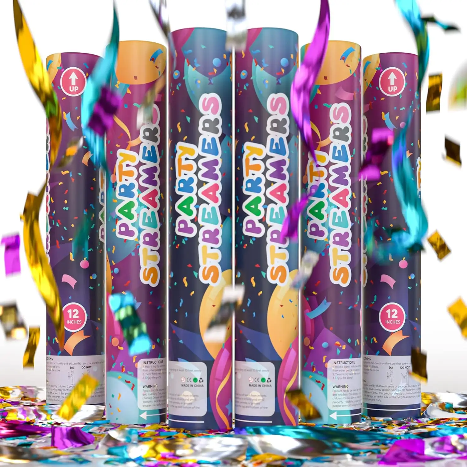 Desain Baru Pita Kertas Pabrik Confetti Party Popper Confetti Cannon