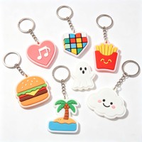 Produits promotionnels publicitaires, porte-clés en caoutchouc personnalisé, porte-clés en PVC souple avec logo personnalisé, porte-clés mignon