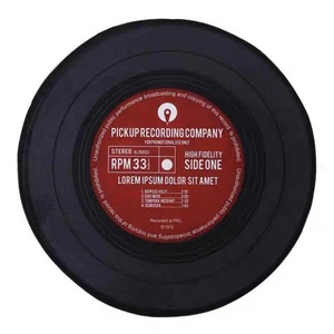 Disco de Vinilo de 33 1/3 RPM, Lado Uno, Etiqueta Roja, para Uso Doméstico, Redondo, Negro, de Fibra de Poliéster Antideslizante, de la Compañía de Grabación Pickup - Product Image 1