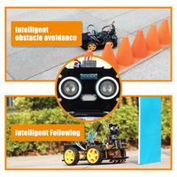 Kit de voiture robot 4 roues motrices éducatif STEM Tscinbuny 3.0, robot contrôlé par application sans fil pour les cours de formation en programmation pour les étudiants