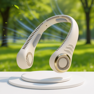 Ventilateur portable à porter autour du cou, rechargeable par USB, 3 vitesses, design sans pales, pour une utilisation en extérieur - Product Image 2