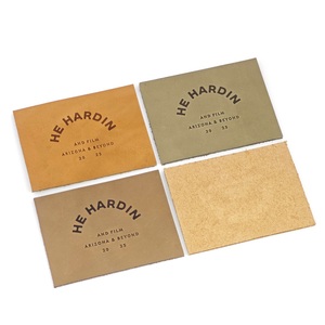 Étiquette en cuir véritable personnalisée, embossée, avec logo personnalisé, patch en cuir, étiquette en cuir avec logo pour sacs à main et vêtements - Product Image 4