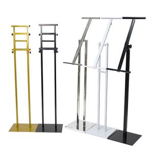 حامل عرض معدني ثابت من TZR بأربعة مستويات، متعدد الاستخدامات للبيع بالتجزئة والمعارض - Product Image 1