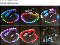 Lumière LED pour chaussures, bande LED magique couleur RGB, alimentée par batterie rechargeable USB, adressable numériquement