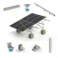 Support de montage de panneaux solaires, système de montage au sol pour panneaux solaires, support solaire