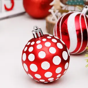 Design Custom Xmas Ornaments LOGO Novelty Christmas Baubles Home Decoration 6cm 8cm logo Christmas balls