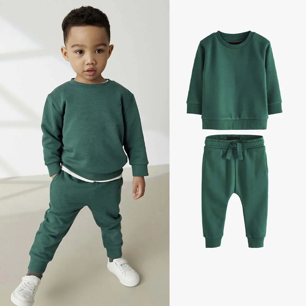 Customized Kids Hoodies Set Comfortable 100% Cotton Children's Sportswear with Private Label OEM Boy Clothing Sets