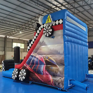 Promotion : Château gonflable combiné avec toboggan, thème voiture <span class=keywords><strong>de</strong></span> course et <span class=keywords><strong>camion</strong></span>, pour usage extérieur et intérieur - Product Image 5