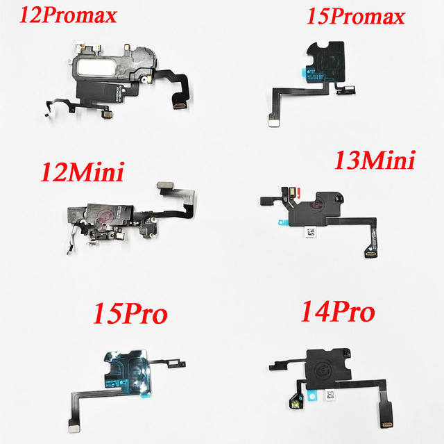 Earpiece Flex Cable for iPhone 15 Pro Max 15Pro 14Pro Top Front Ear Speaker Sensor Proximity Small Headset Fix Face Id Parts