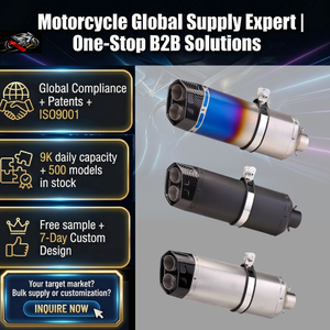 Géométrie 51MM, tuyau d'échappement universel pour moto, échappement modifié pour course, silencieux pour Z900 Z750 Xj6 Adv350 Nmax <span class=keywords><strong>Aerox</strong></span> Z400 Xmax - Product Image 1
