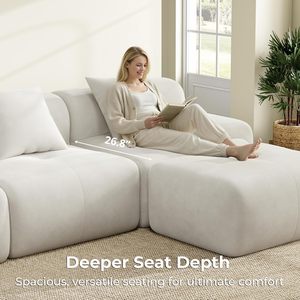 Sofá Seccional en Forma de L Moderno y Lujoso 2026, Juego de Sofás de Espuma Comprimida, Muebles para Sala de Estar - Product Image 3