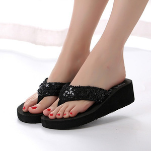 Nuevas Sandalias de Moda para <span class=keywords><strong>Mujer</strong></span>, con Suela Antideslizante, con Lentejuelas, <span class=keywords><strong>Chanclas</strong></span> con Plataforma, Pantuflas de Exterior para <span class=keywords><strong>Mujer</strong></span> - Product Image 6