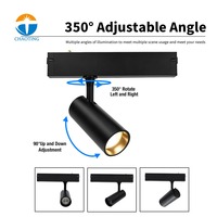 Système d'éclairage sur rail LED magnétique en aluminium 220V avec interrupteur DIP, CCT réglable, Spot/Flood/Grille/Washer, intelligent et dimmable pour usage hôtelier