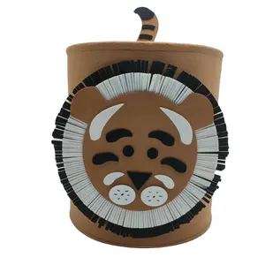 High Quality Fashion Children's Toy Cartoon Cylinder Felt Storage Basket