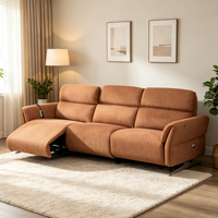 Sofá Reclinable Extensible de Gran Tamaño, Muebles para Sala de Estar, Sofá Seccional Europeo Moderno, Juego de Sofás Reclinables Eléctricos
