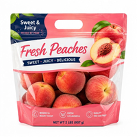 Bolsa con Cierre Hermético, Libre de BPA, 12 oz, Personalizable, Antivaho, Transparente, para Almacenamiento de Frutas y Verduras Frescas, con Orificio de Ventilación, Asa Ovalada, Reutilizable